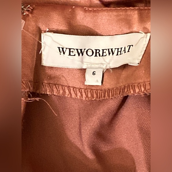 NWOT  We wore what pink long sleeve mini dress zip up size 6 coquette romantic - Picture 2 of 9